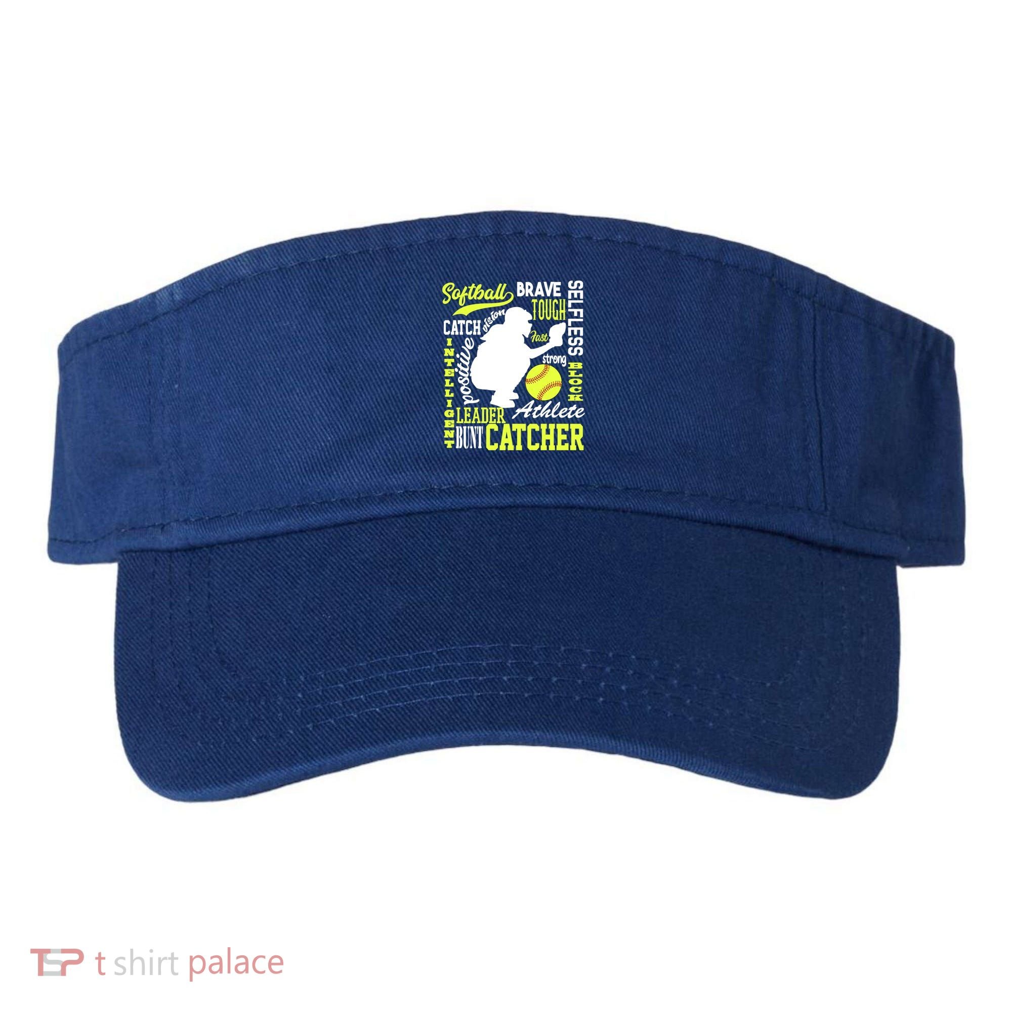 Girls Softball Catcher Great Traits Of A Catcher Funny Gift Visor