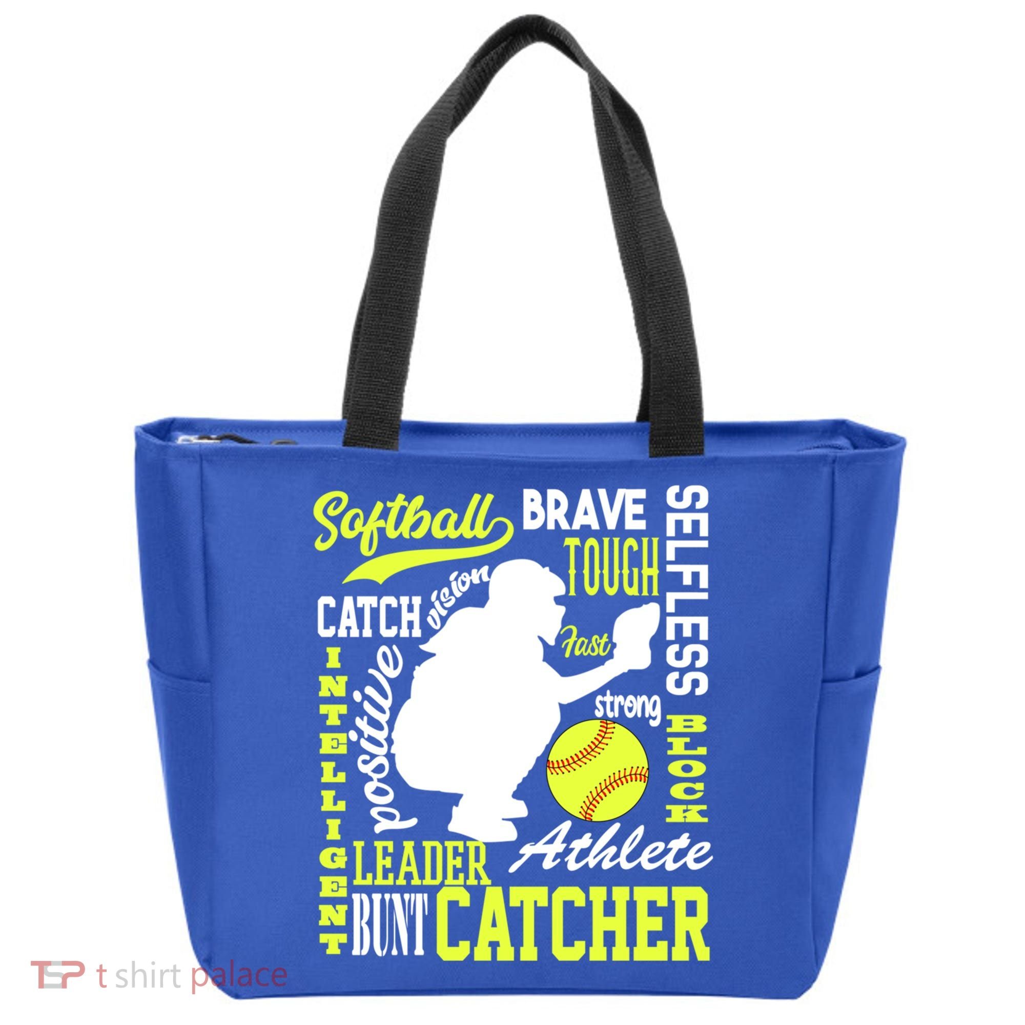 Girls Softball Catcher Great Traits Of A Catcher Funny Gift Tote Bag