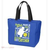 Girls Softball Catcher Great Traits Of A Catcher Funny Gift Tote Bag thumb 3