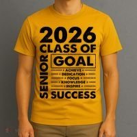 Goal Success Class Of 2026 Senior Grad Graduation T-Shirt thumb 3