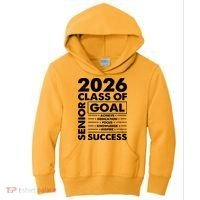 Goal Success Class Of 2026 Senior Grad Graduation Kids Hoodie thumb 0