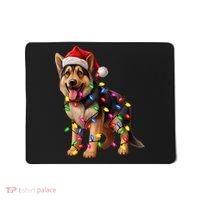 German Shepherd Christmas Lights Santa Hat Dog Lover Mousepad thumb 0