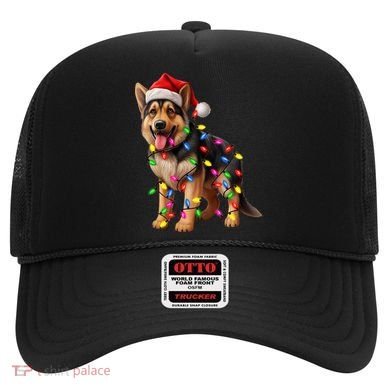 German Shepherd Christmas Lights Santa Hat Dog Lover Hat