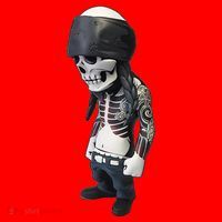 Gangster Skull Cool Swag Santa Hat thumb 1