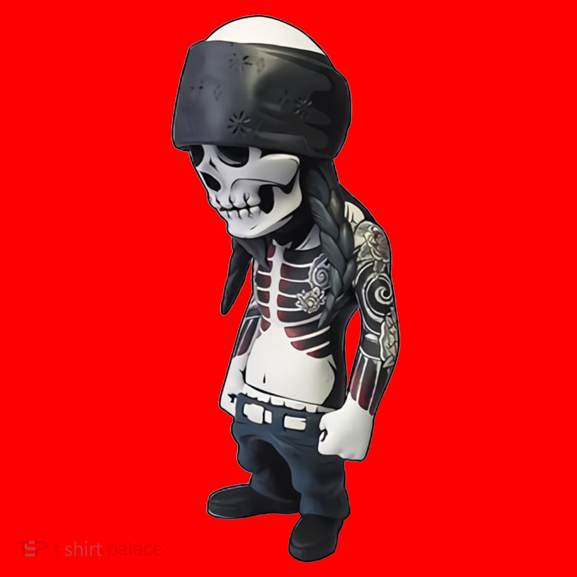 Gangster Skull Cool Swag Santa Hat