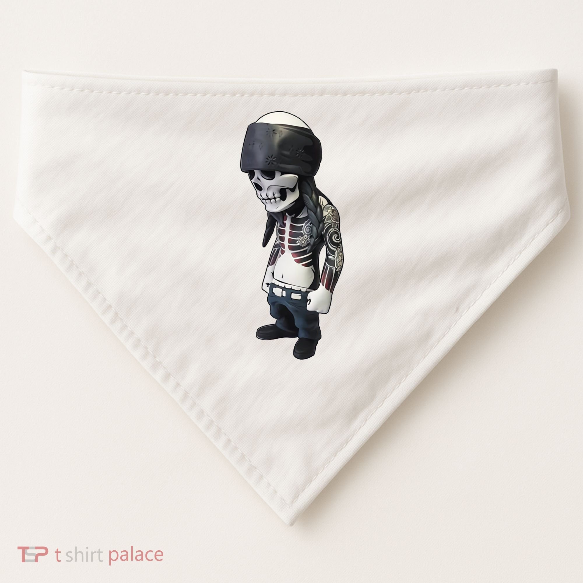 Gangster Skull Cool Swag USA-Made Doggie Bandana