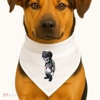Gangster Skull Cool Swag USA-Made Doggie Bandana thumb 1