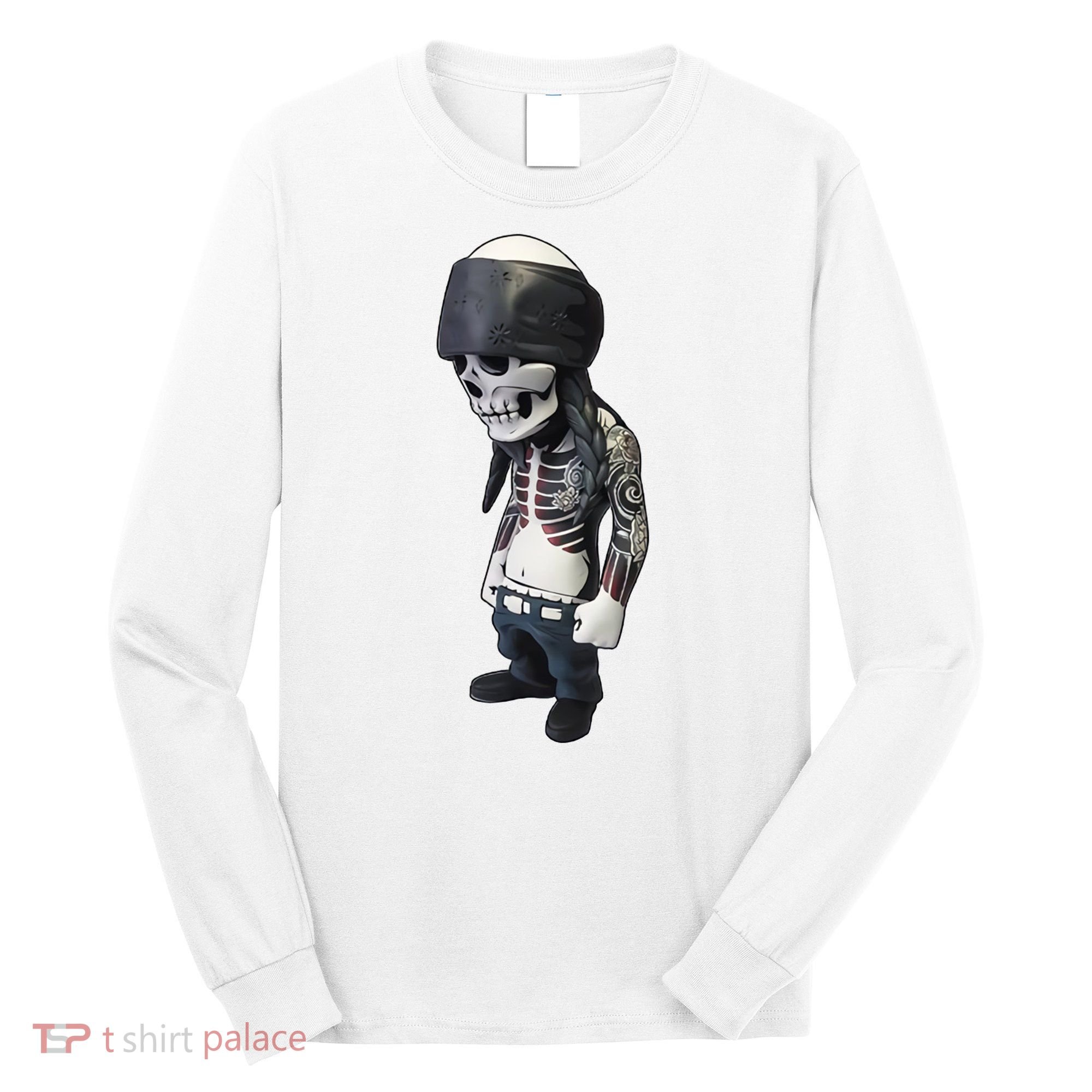 Gangster Skull Cool Swag Long Sleeve Shirt