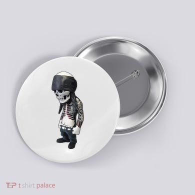 Gangster Skull Cool Swag Button