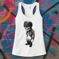 Gangster Skull Cool Swag Women's Tank Top thumb 3