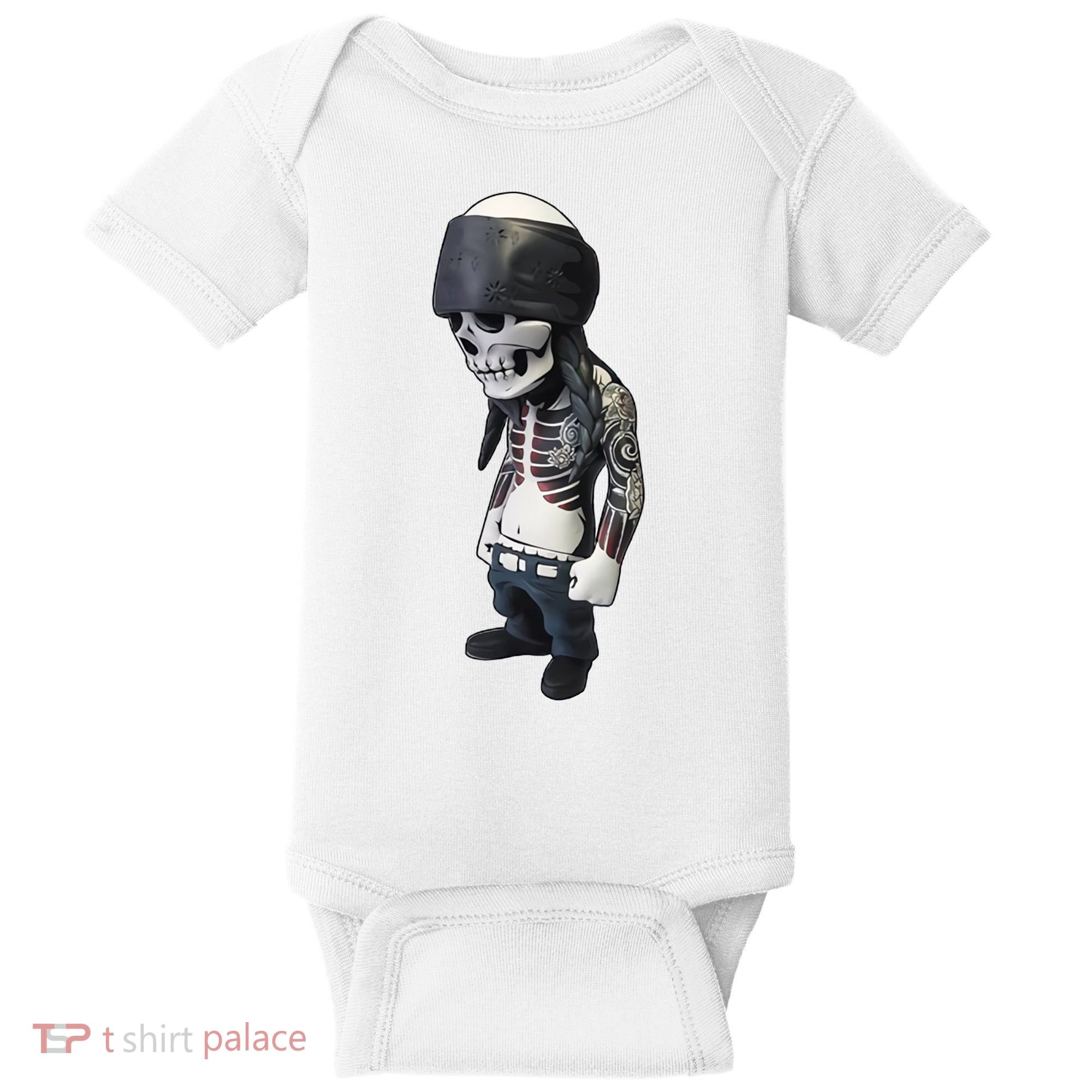 Gangster Skull Cool Swag Baby Bodysuit