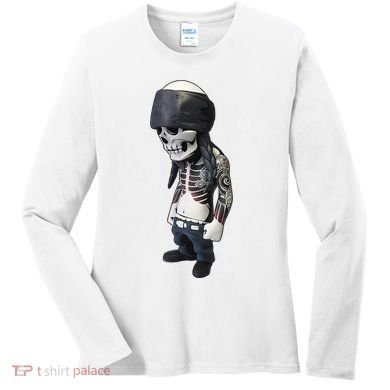 Gangster Skull Cool Swag Women's Long Sleeve Shirt