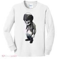 Gangster Skull Cool Swag Kids Long Sleeve Shirt thumb 0