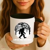 Gone Squatchin Cryptid Sasquatch Bigfoot Hunter Great Gift Coffee Mug thumb 3