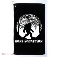 Gone Squatchin Cryptid Sasquatch Bigfoot Hunter Great Gift Golf Towel thumb 0