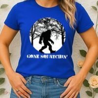 Gone Squatchin Cryptid Sasquatch Bigfoot Hunter Great Gift Women's T-Shirt thumb 2