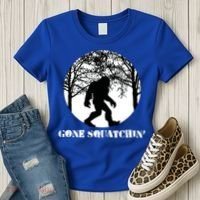 Gone Squatchin Cryptid Sasquatch Bigfoot Hunter Great Gift Women's T-Shirt thumb 3