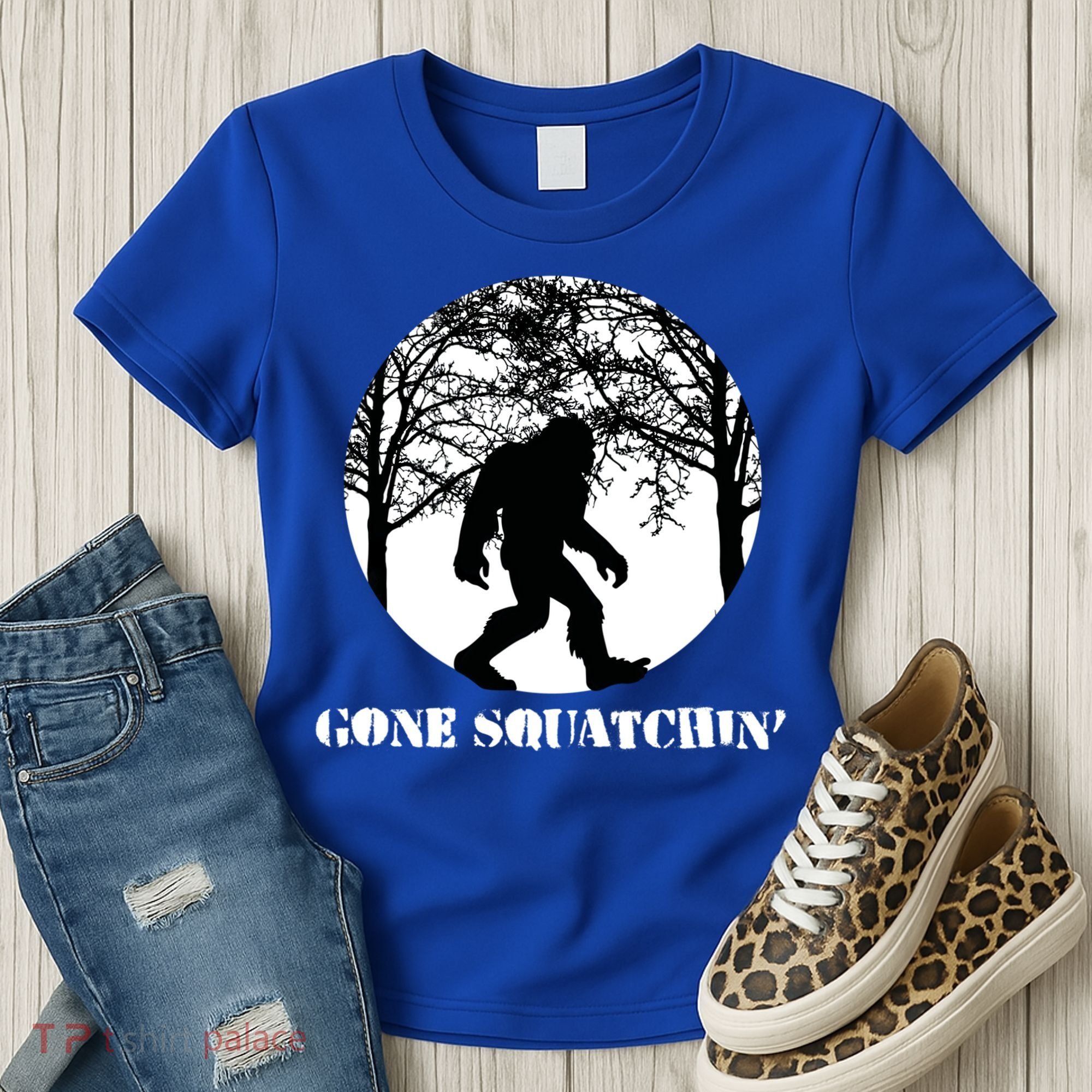 Gone Squatchin Cryptid Sasquatch Bigfoot Hunter Great Gift Women's T-Shirt