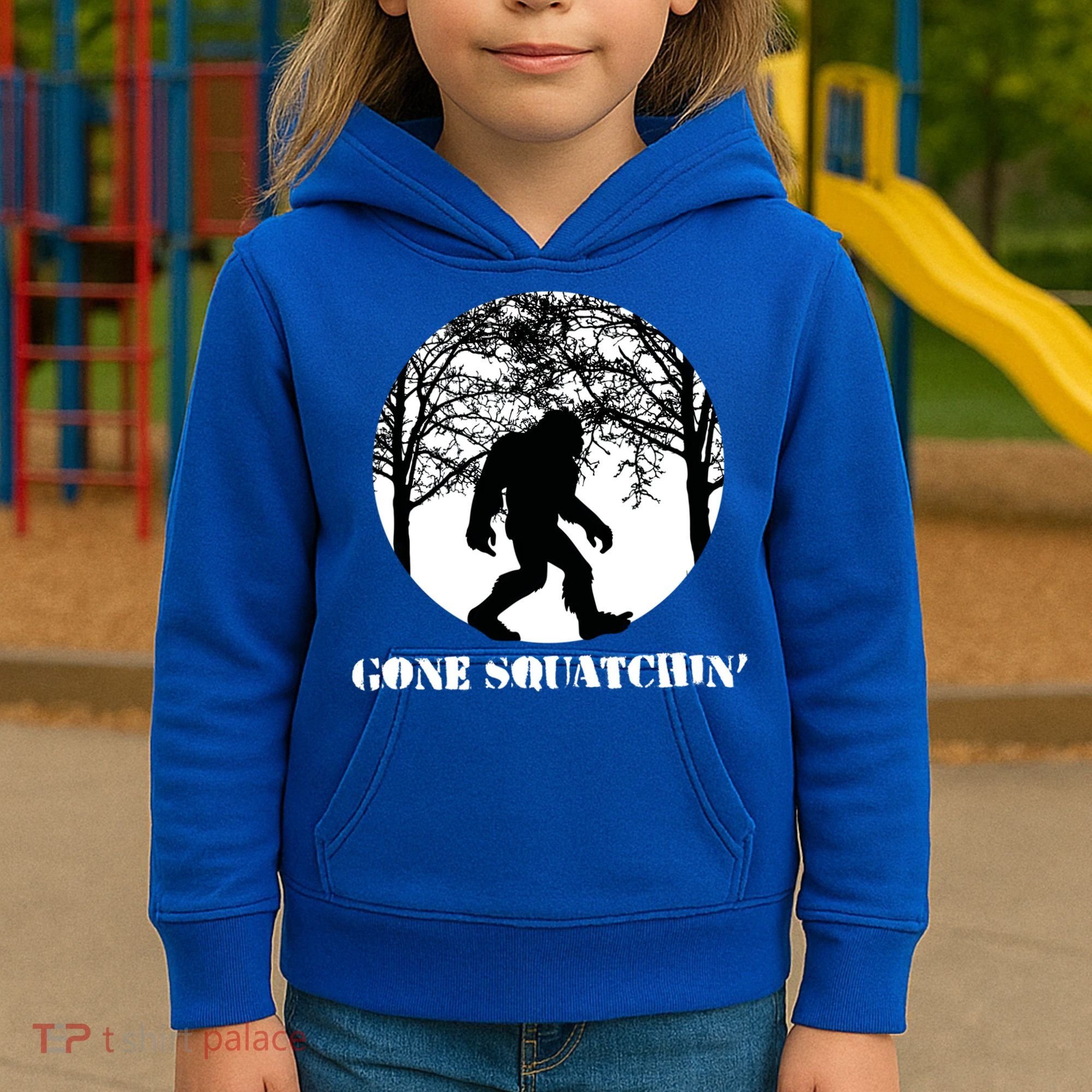 Gone Squatchin Cryptid Sasquatch Bigfoot Hunter Great Gift Kids Hoodie