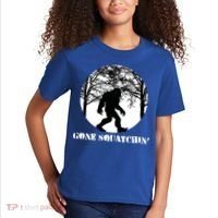 Gone Squatchin Cryptid Sasquatch Bigfoot Hunter Great Gift Kids T-Shirt thumb 2