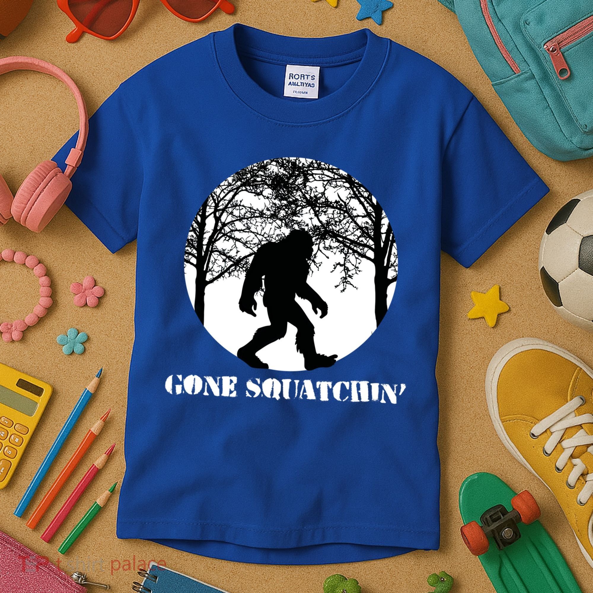 Gone Squatchin Cryptid Sasquatch Bigfoot Hunter Great Gift Kids T-Shirt