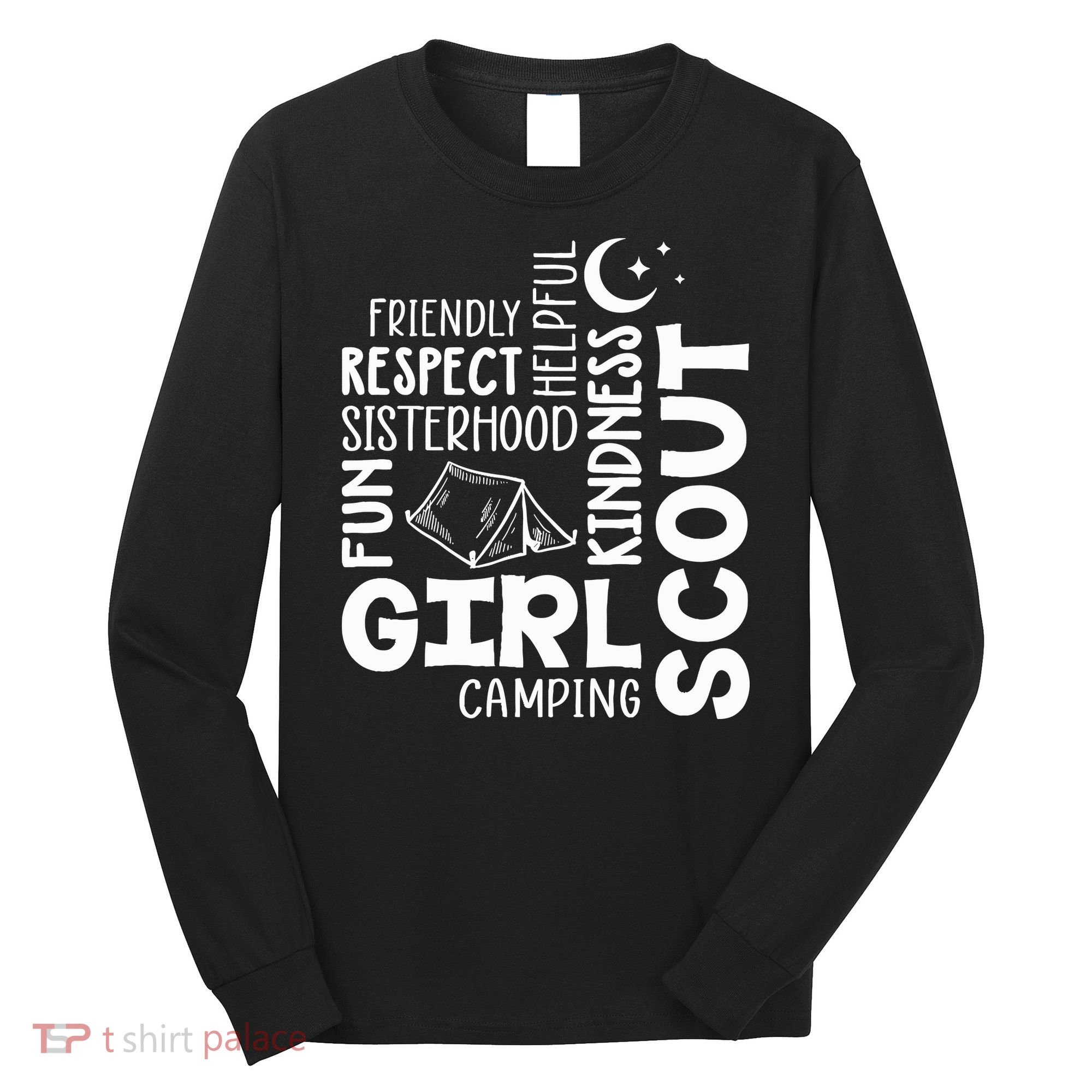 Girl Scout Camping Adventure Scout Troop Cookie Dealer Long Sleeve Shirt