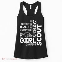 Girl Scout Camping Adventure Scout Troop Cookie Dealer Women's Tank Top thumb 0