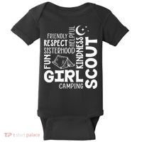 Girl Scout Camping Adventure Scout Troop Cookie Dealer Baby Bodysuit thumb 0
