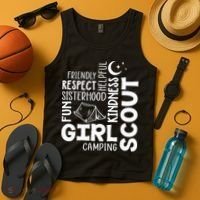 Girl Scout Camping Adventure Scout Troop Cookie Dealer Tank Top thumb 4
