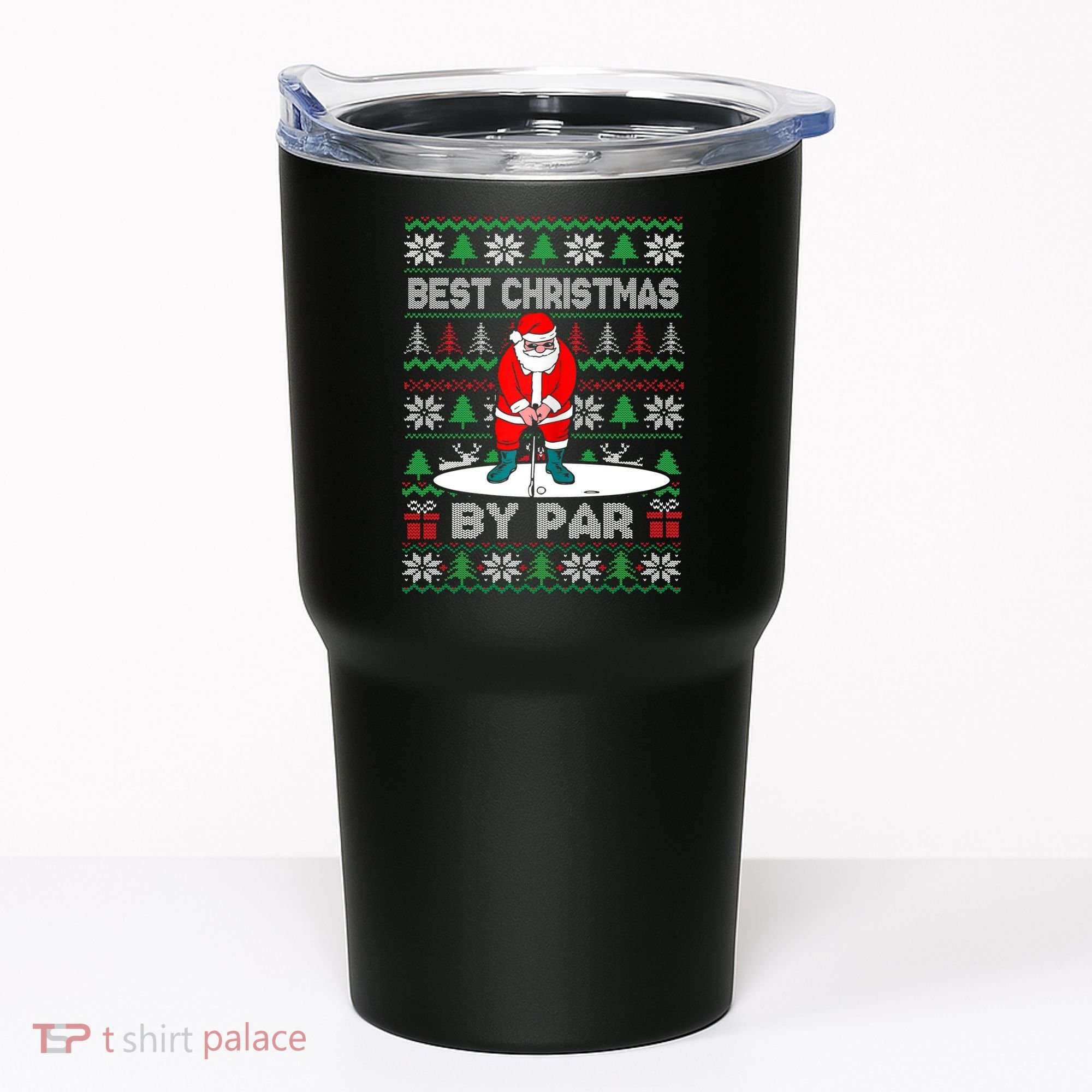Golf Santa Claus Best Christmas By Par Tumbler