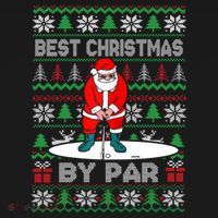 Golf Santa Claus Best Christmas By Par Ornament thumb 1