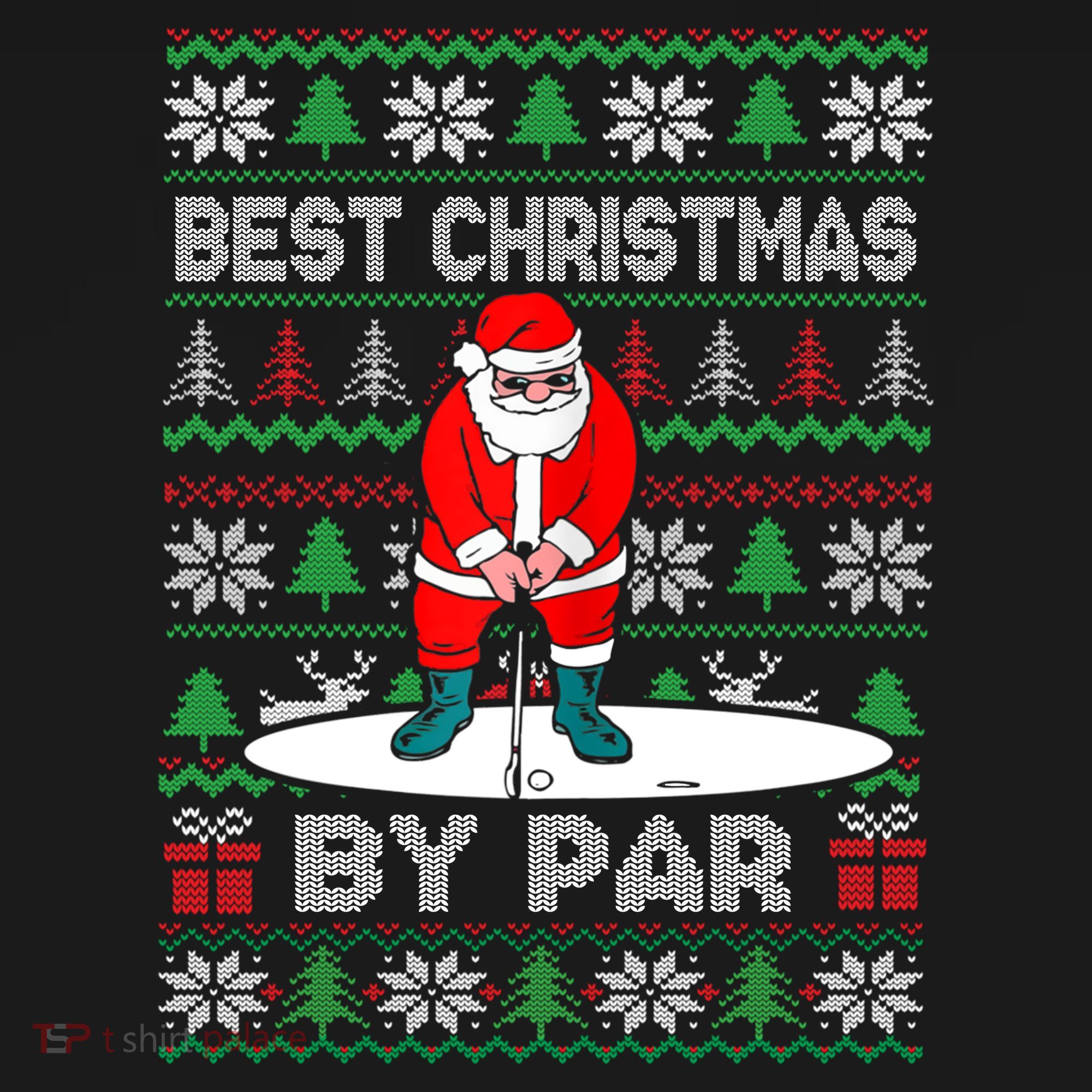 Golf Santa Claus Best Christmas By Par Ornament