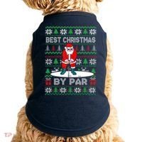 Golf Santa Claus Best Christmas By Par Doggie Tank thumb 0