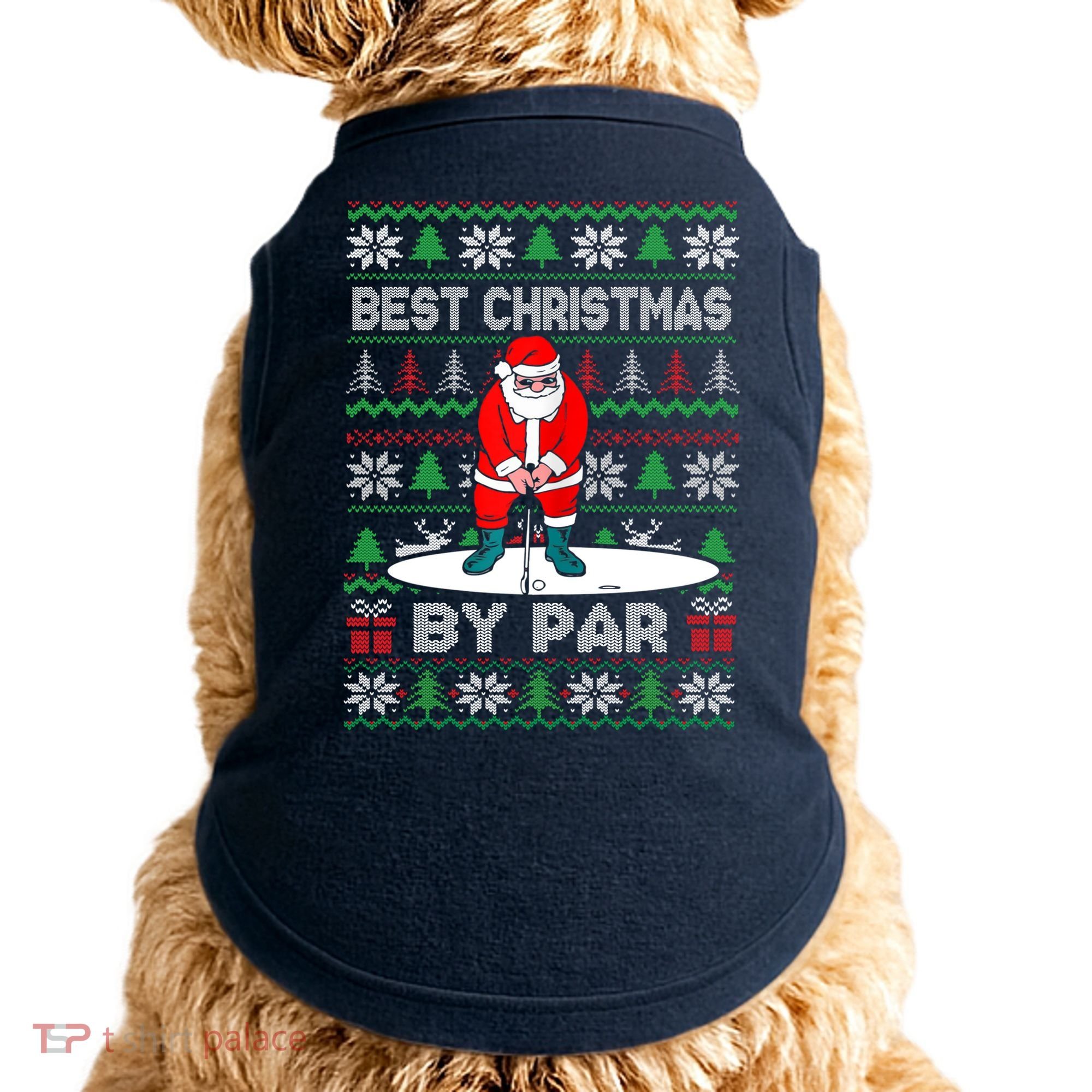 Golf Santa Claus Best Christmas By Par Doggie Tank