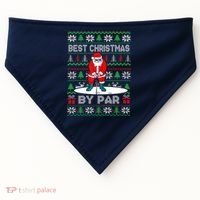 Golf Santa Claus Best Christmas By Par USA-Made Doggie Bandana thumb 0