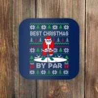 Golf Santa Claus Best Christmas By Par Coaster thumb 0
