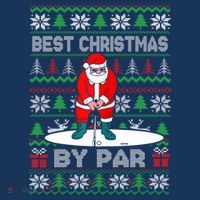 Golf Santa Claus Best Christmas By Par Women's Hoodie thumb 2