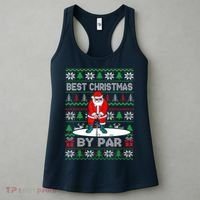 Golf Santa Claus Best Christmas By Par Women's Tank Top thumb 3