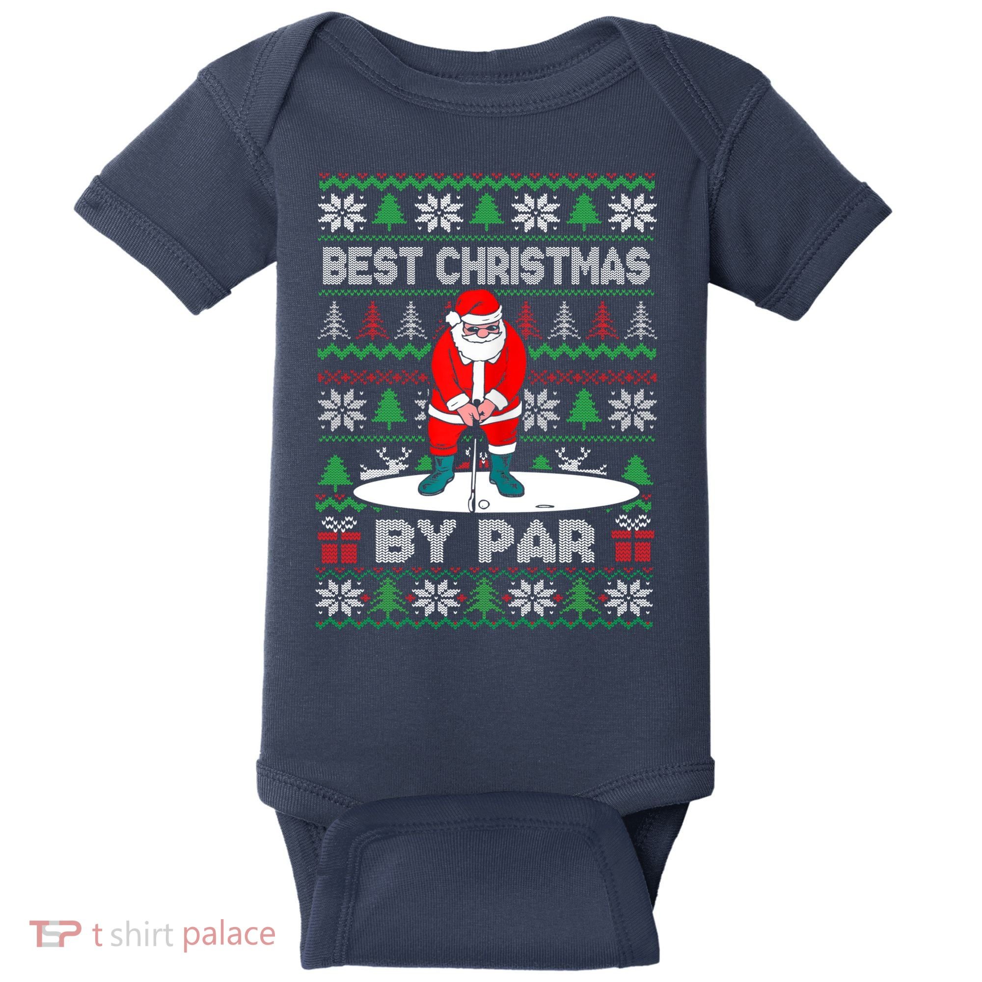 Golf Santa Claus Best Christmas By Par Baby Bodysuit