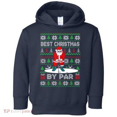 Golf Santa Claus Best Christmas By Par Toddler Hoodie