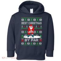 Golf Santa Claus Best Christmas By Par Toddler Hoodie thumb 0