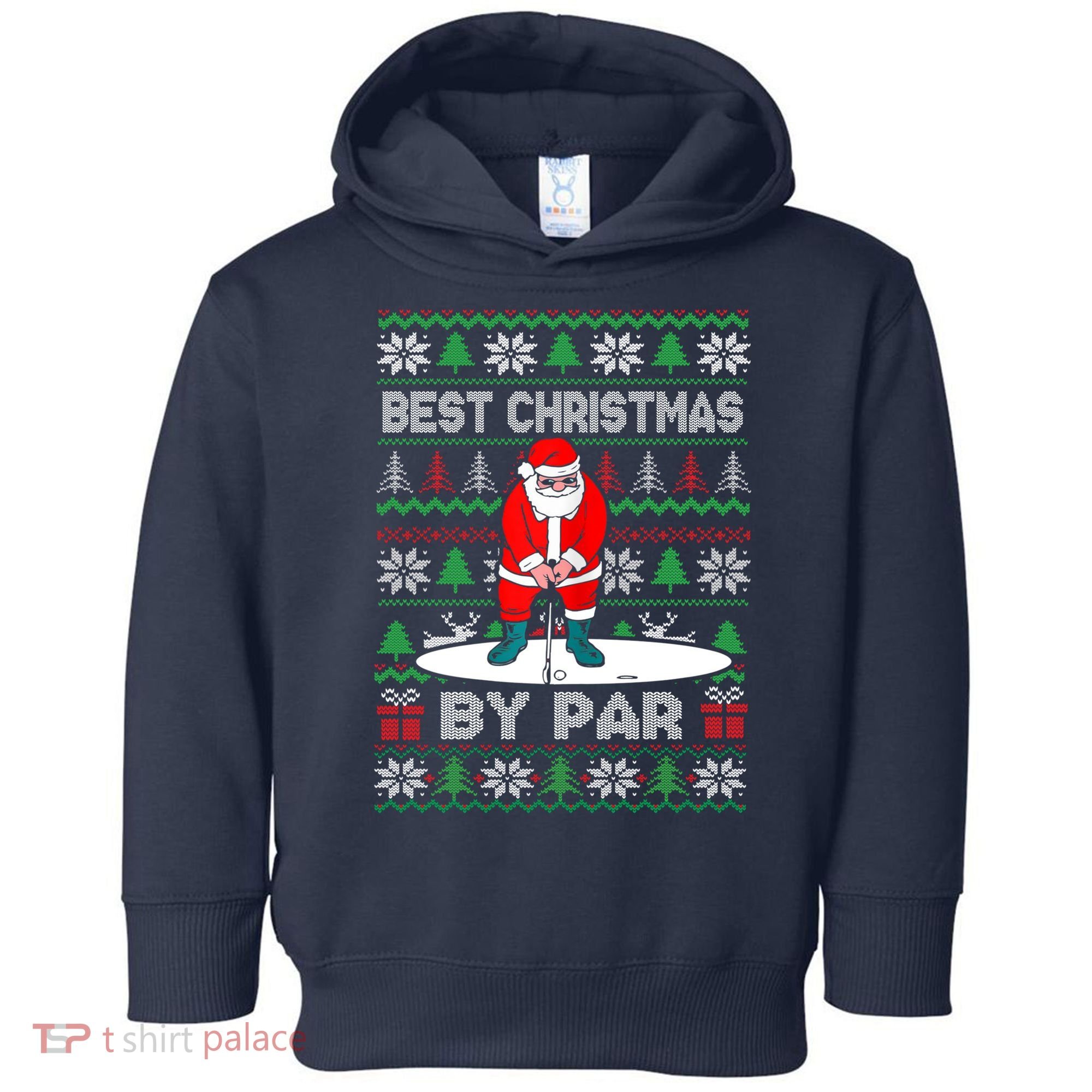 Golf Santa Claus Best Christmas By Par Toddler Hoodie