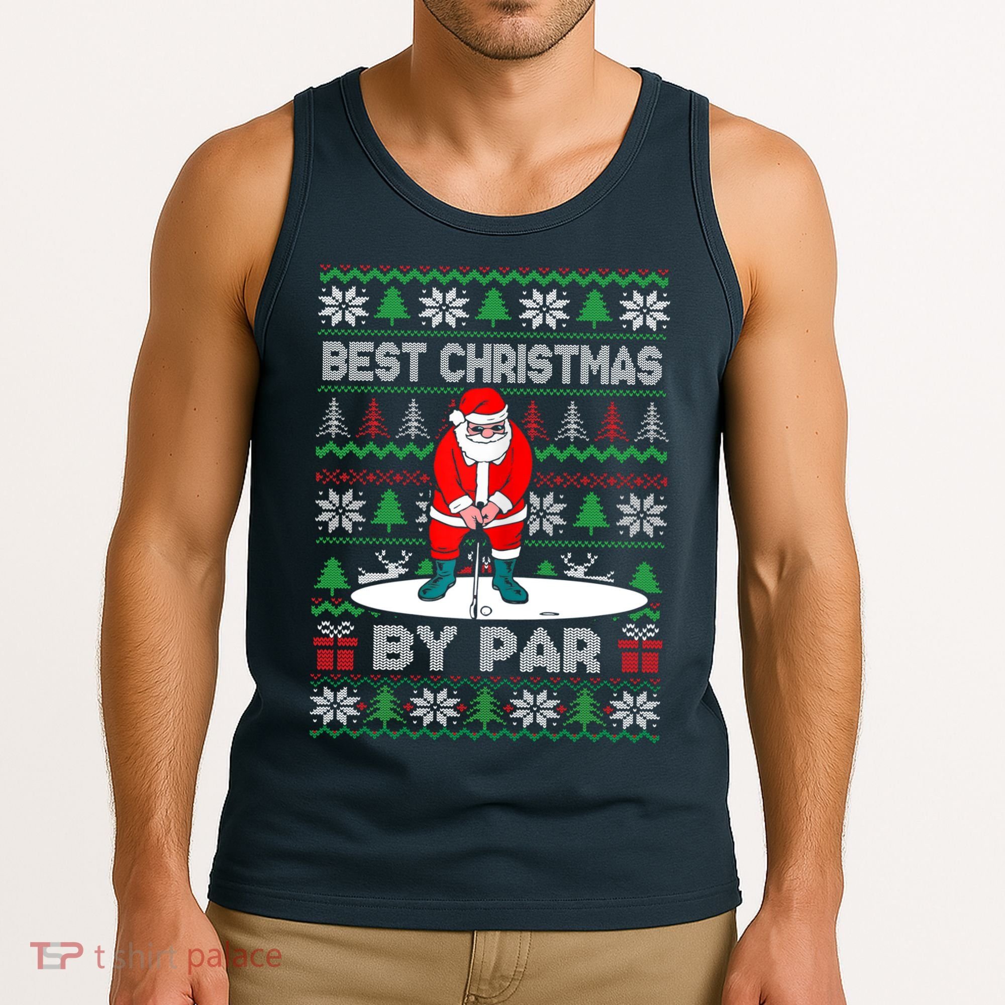 Golf Santa Claus Best Christmas By Par Tank Top
