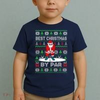 Golf Santa Claus Best Christmas By Par Toddler T-Shirt thumb 2