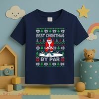 Golf Santa Claus Best Christmas By Par Toddler T-Shirt thumb 3