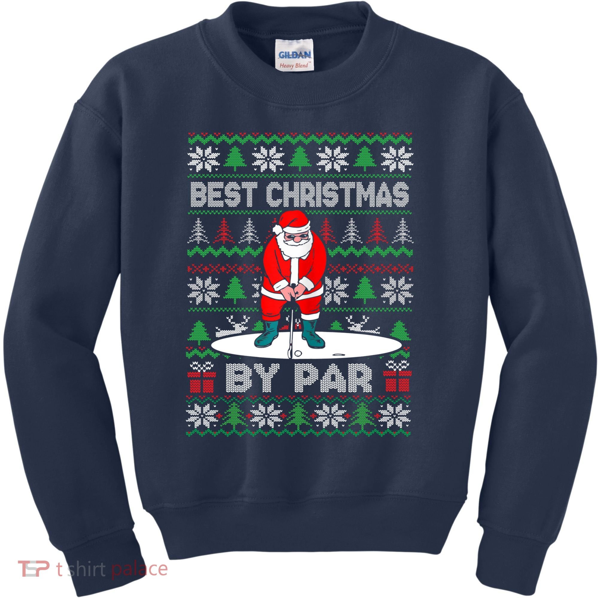 Golf Santa Claus Best Christmas By Par Kids Sweatshirt