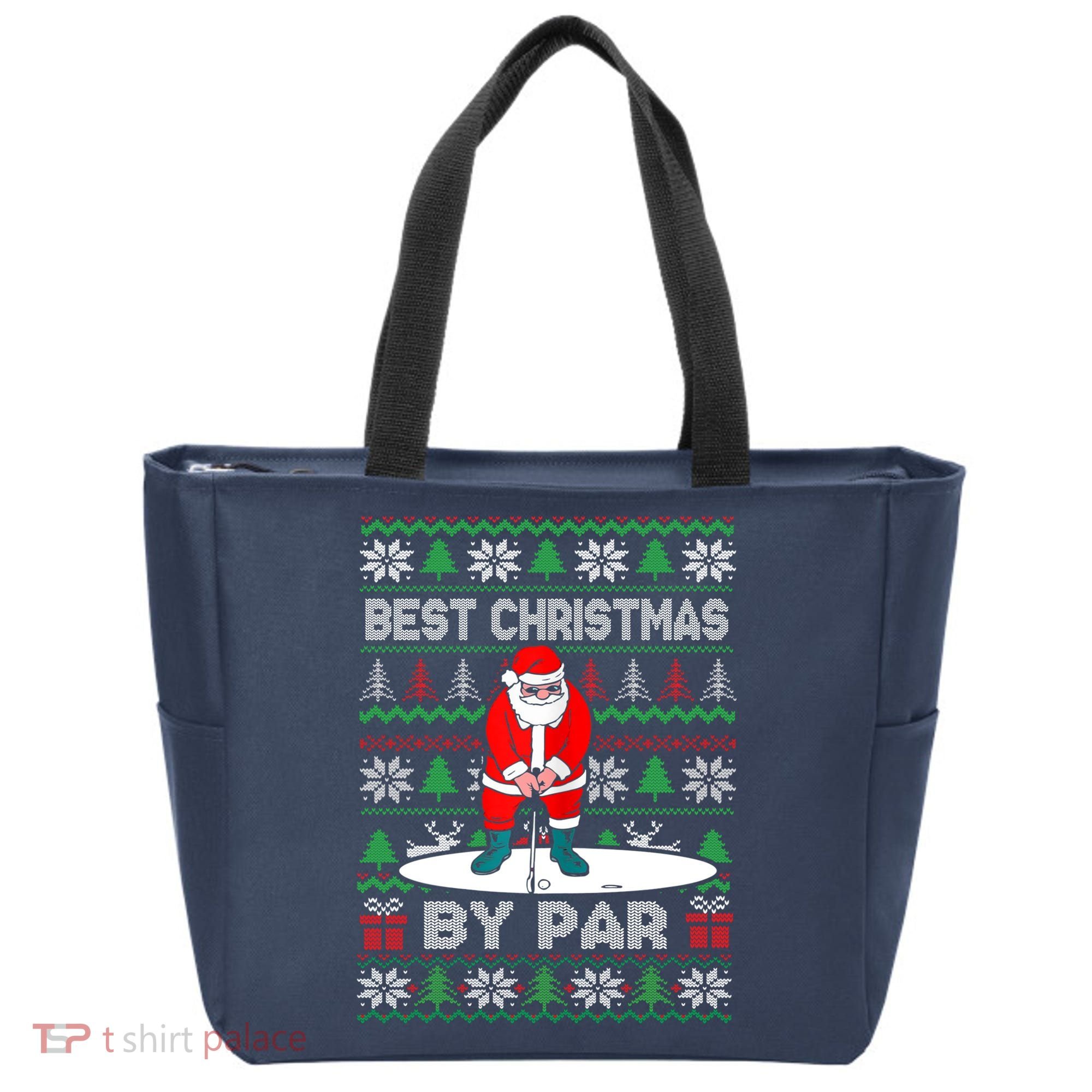 Golf Santa Claus Best Christmas By Par Tote Bag