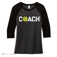 Gifts Softball Coaches Appreciation Softball Coach Women's Tri-Blend 3/4-Sleeve Raglan Shirt thumb 0