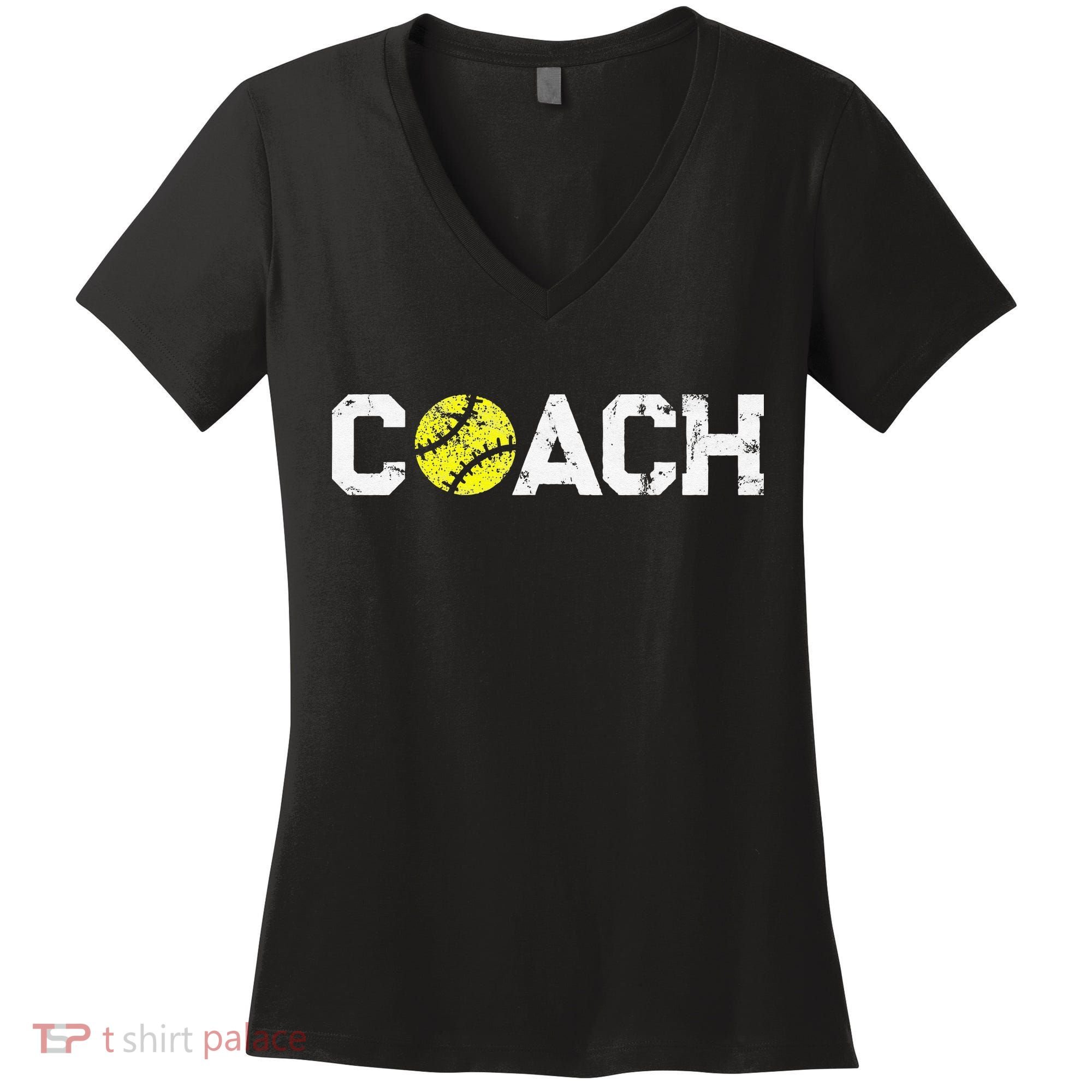 Gifts Softball Coaches Appreciation Softball Coach Women's V-Neck T-Shirt