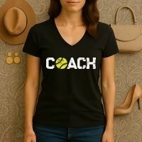 Gifts Softball Coaches Appreciation Softball Coach Women's V-Neck T-Shirt thumb 3